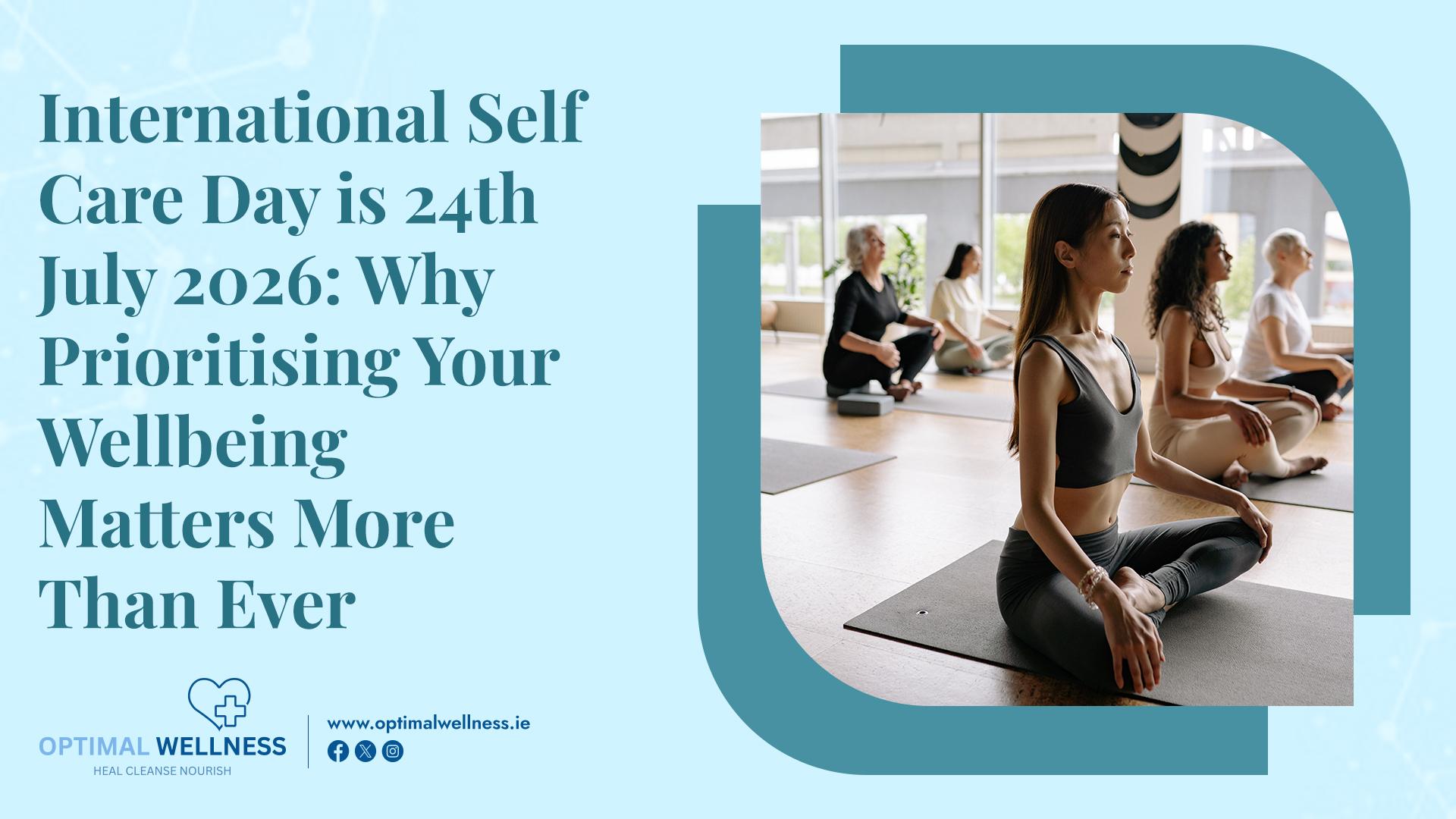 International Self Care Day is 24th July 2026: Why Prioritising Your Well being Matters More Than Ever